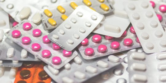 A range of tablets in blister-packs