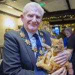 Mayor with cat